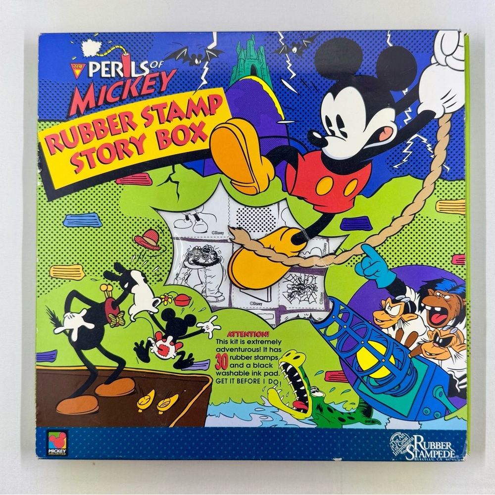 Rubber Stampede Perils of Mickey Rubber Stamp Story Box Mickey Minnie Mouse